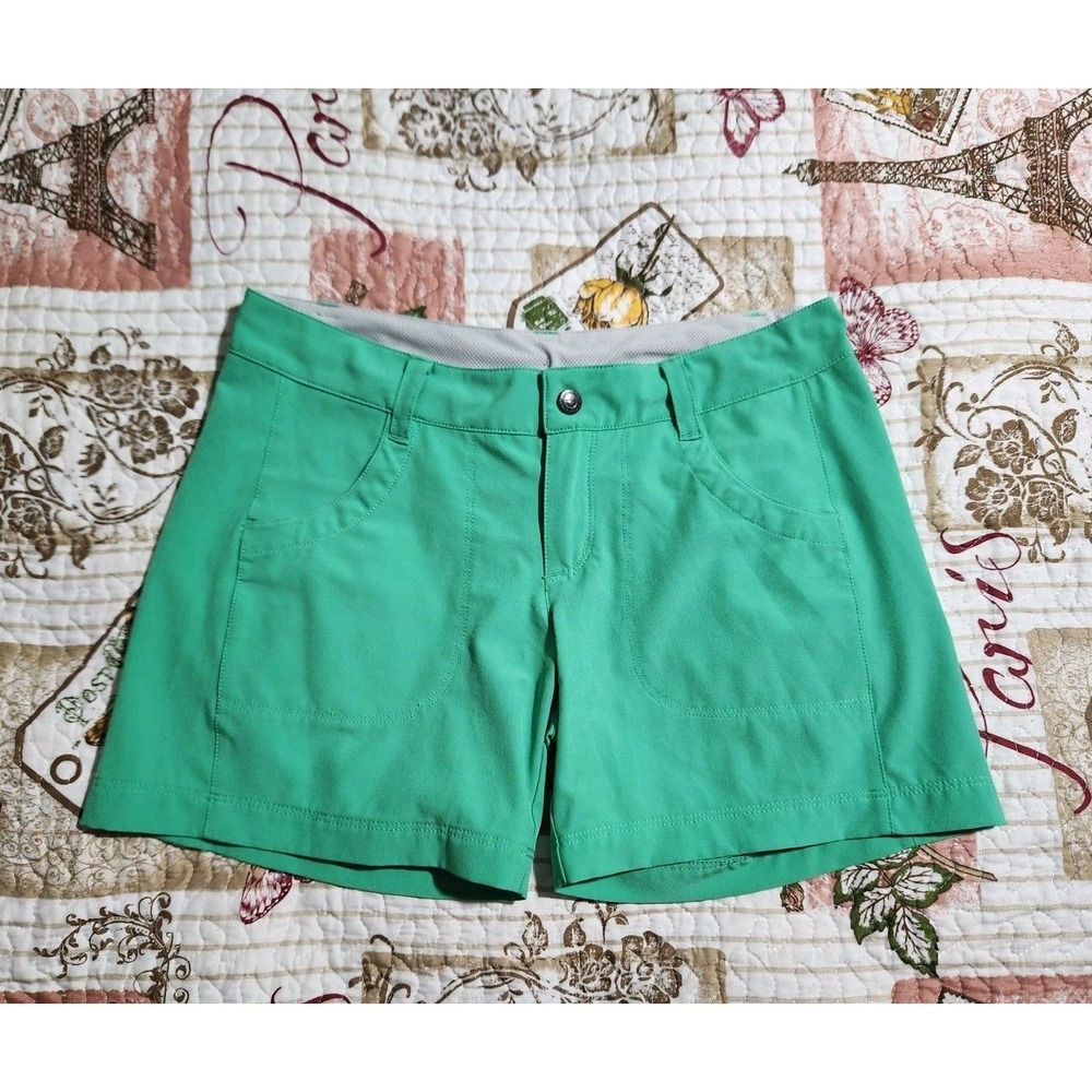 Patagonia Women's Happy Hike Shorts Green Pockets Size 2‎